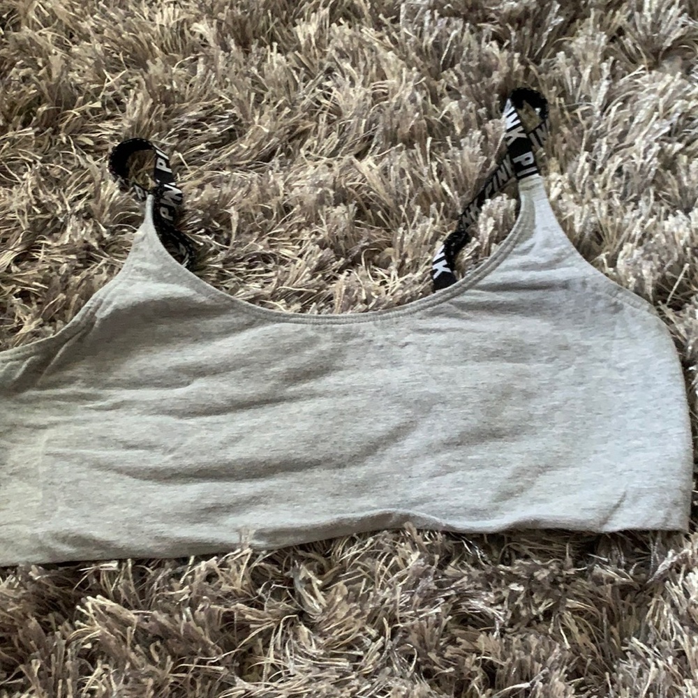Pink workout bra